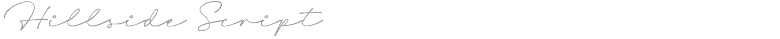 Hillside font preview